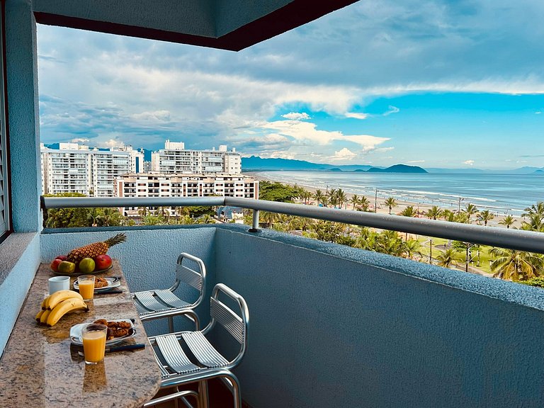 Sea view, heated pool, and beach service